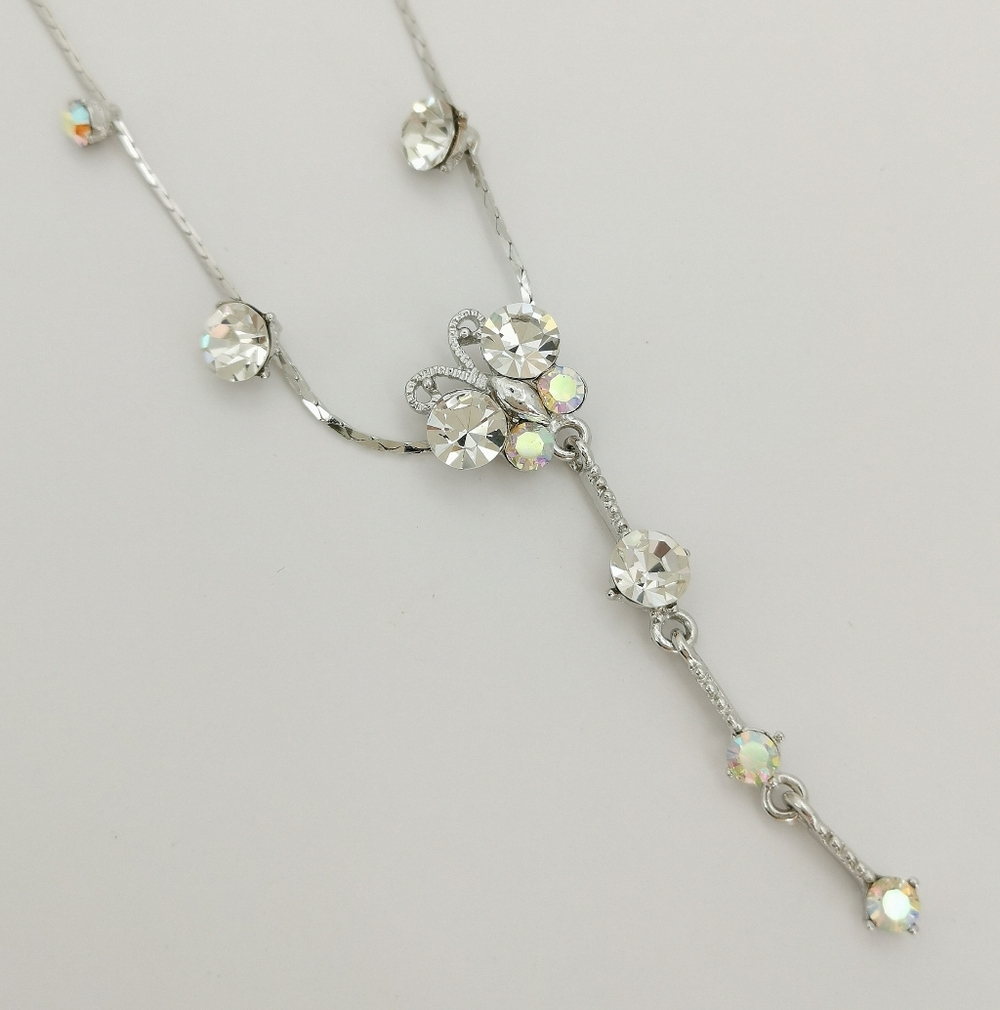 🆕 Crystal necklace  prom bridesmaid flower girl - Picture 2 of 6